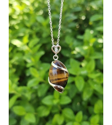 Collier & Pendentif Oeil de Tigre