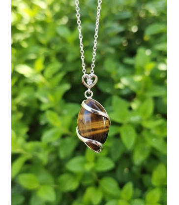 Collier & Pendentif Oeil de Tigre