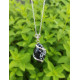 Collier & Pendentif Obsidienne Mouchetée