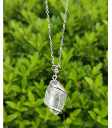 Collier & Pendentif Goutte D'eau Cristal de Roche 