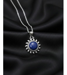 Pendentif soleil Lapis Lazuli - argent 925