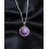 Pendentif en Pierre Charoite & Zirconium - Argent 925
