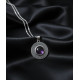 Pendentif Rond en Améthyste Argent 925