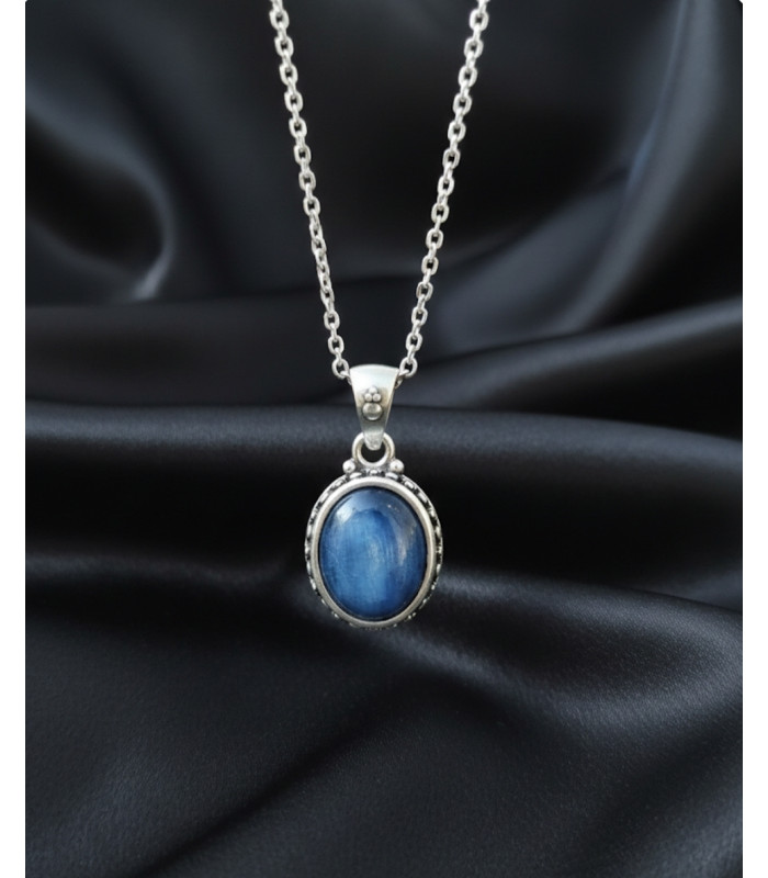 Pendentif en Cyanite Bleue Argent 925 