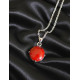 Pendentif en Jaspe Rouge Argent 925 
