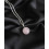 Pendentif Rond en Quartz Rose Argent 925