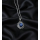 Pendentif Soleil en Pierre Cyanite en argent 925