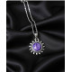 Pendentif Soleil en Pierre Charoite Argent 925