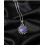 Pendentif Soleil en Pierre Charoite Argent 925