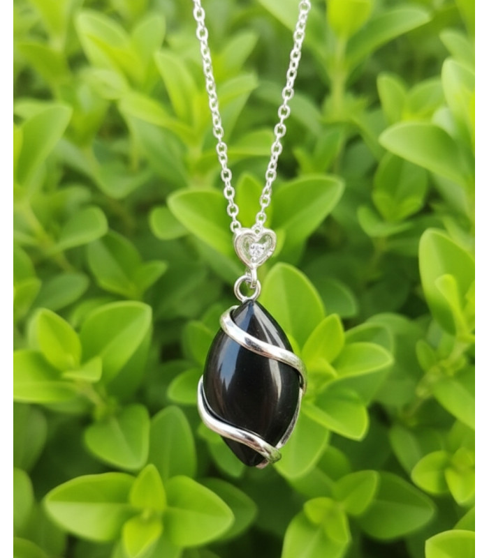 Collier & Pendentif Obsidienne