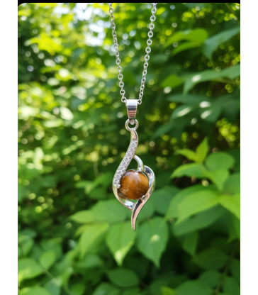 Collier & Pendentif Oeil de Tigre