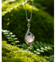 Collier & Pendentif Quartz Rose