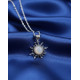 Pendentif soleil en pierre de lune - argent sterling 925