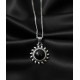 Pendentif  Soleil en Obsidienne en argent 925