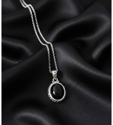 Pendentif Obsidienne noire Argent 925