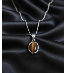 Pendentif Oeil de Tigre Argent 925