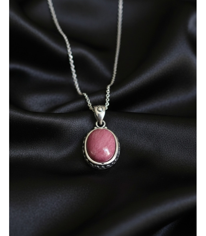 Pendentif Rhodonite en Argent sterling 925