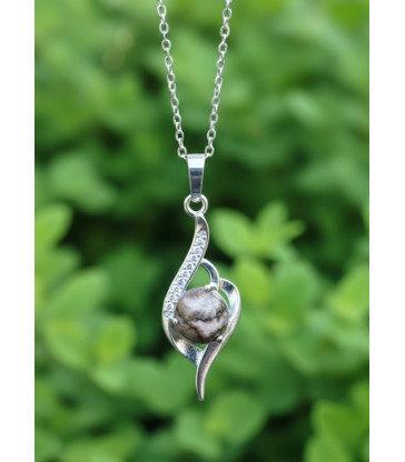 Pendentif rhodonite