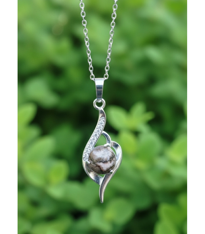 Pendentif rhodonite