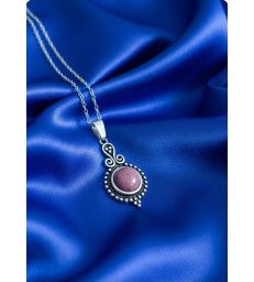 Pendentif Rhodonite en Argent 925