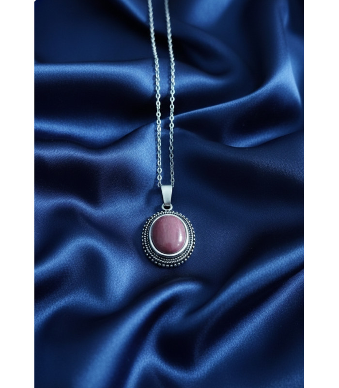 Pendentif Rhodonite en Argent 925