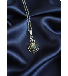 Pendentif labradorite en argent 925