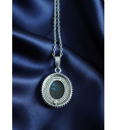 Pendentif labradorite en argent 925