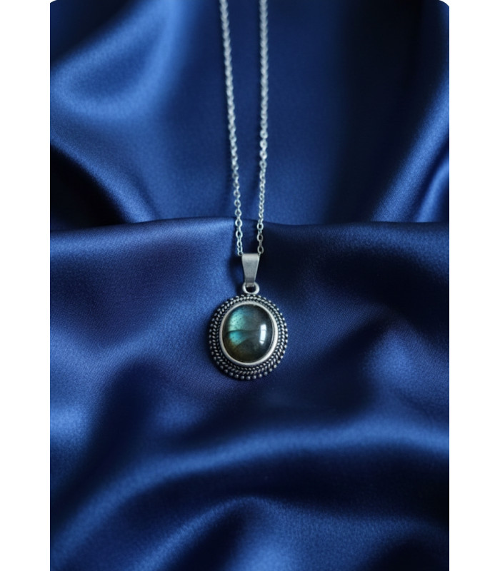 Pendentif labradorite en argent 925
