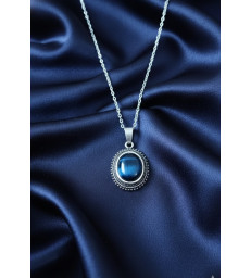 Pendentif oeil de faucon en argent 925