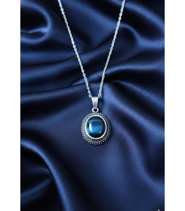 Pendentif oeil de faucon en argent 925
