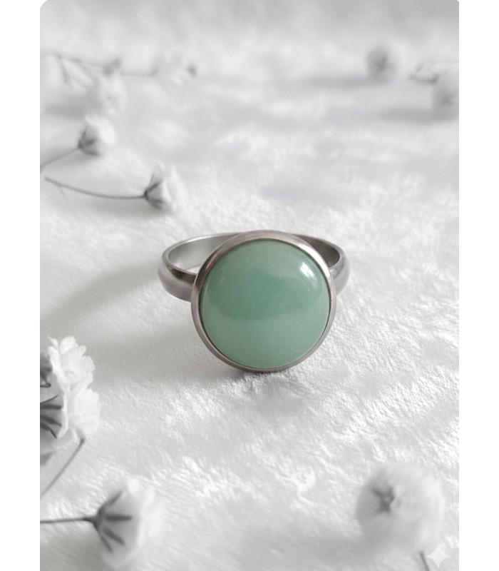 Bague en Aventurine Verte Ajustable