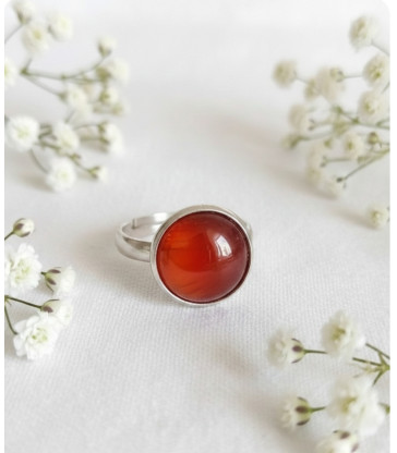 Bague en Cornaline Ajustable