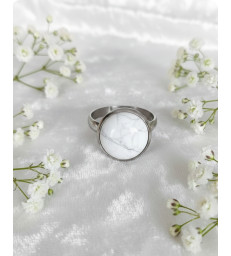 Bague en Howlite Ajustable