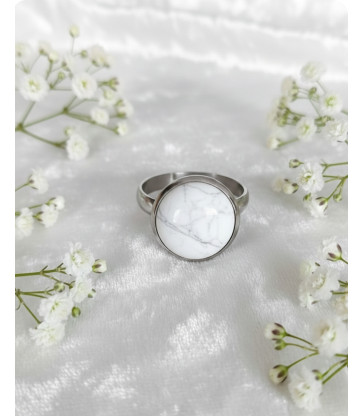 Bague en Howlite Ajustable