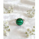 Bague " Guérison " en Malachite - Ajustable