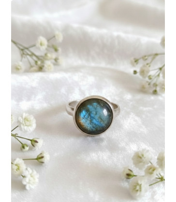 Bague  Protection  en Labradorite - Ajustable