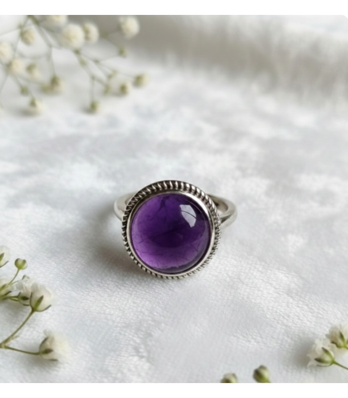 Bague Améthyste Ajustable Argent sterling 925