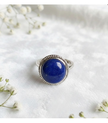 Bague Lapis Lazuli Ajustable Argent 925s