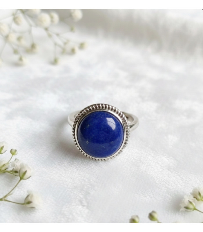 Bague Lapis Lazuli Ajustable Argent 925s