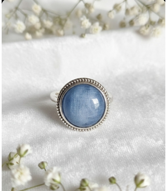 Bague en Cyanite Bleue - Ajustable en Argent sterling 925