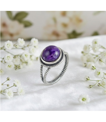 Bague en Charoite Argent 925 