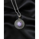 Pendentif Rond en Pierre Charoite - Argent 925