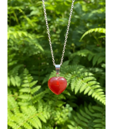 Pendentif coeur en Cornaline