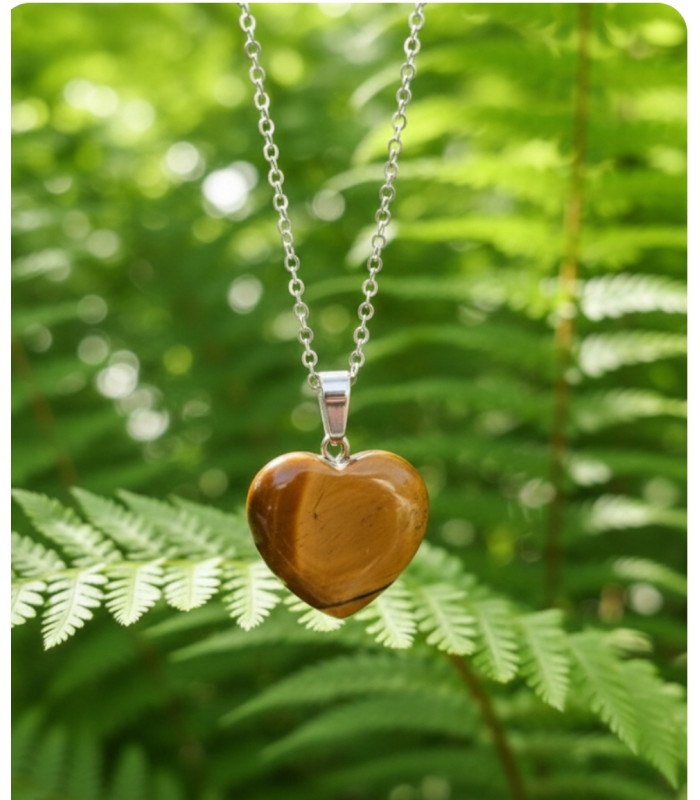 Pendentif "Cœur" en  Œil de Tigre