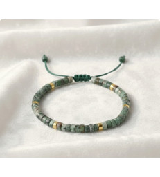 Bracelet en Jaspe Africain Ajustable
