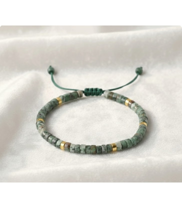 Bracelet en Jaspe Africain Ajustable