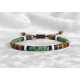 Bracelet Oeil de Tigre, Jaspe Africain et Obsidienne noire
