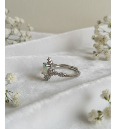 Bague en Opale de Feu ajustable