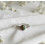 Bague opale de feu noire ajustable