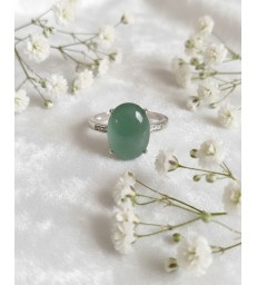 Bague en Fluorite verte ajustable